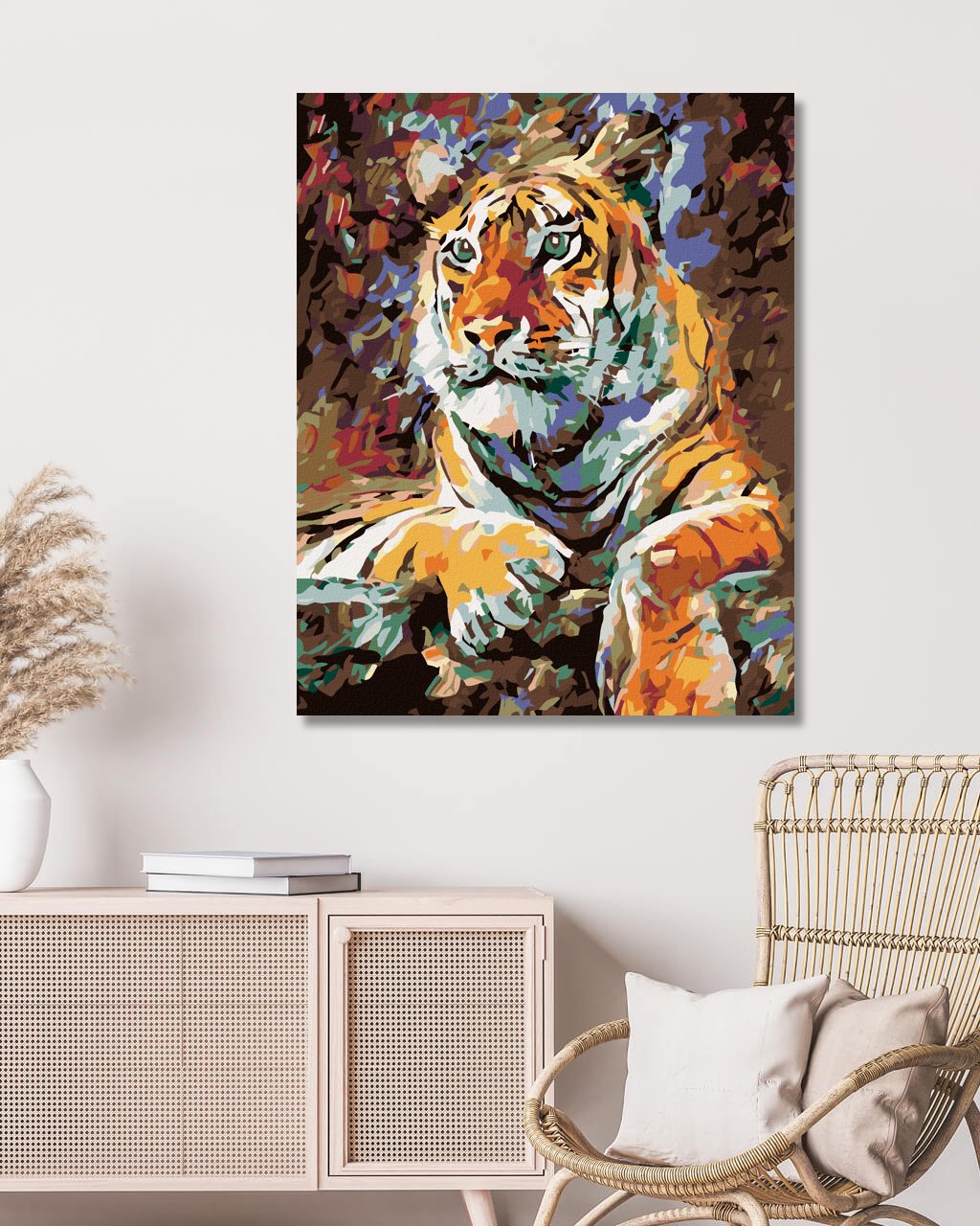 Malowanie po numerach – Odpoczywający tygrys