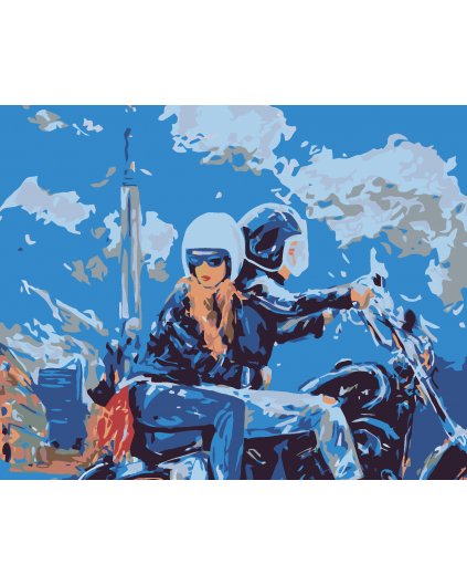 Malowanie po numerach - Przejażdżka na motocyklu