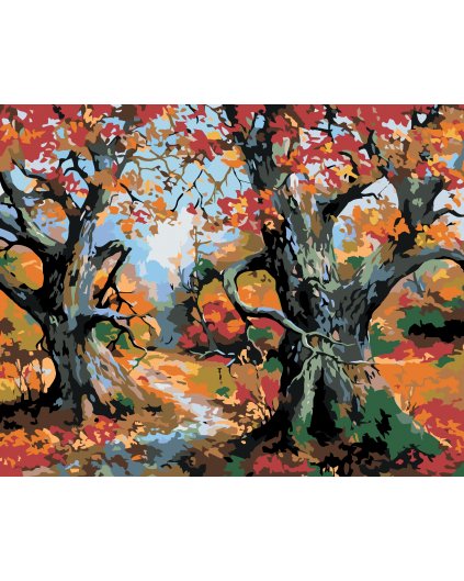 Malowanie po numerach - Krajobraz jesienny