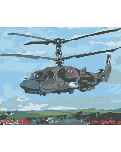 Malowanie po numerach - Helikopter wojskowy