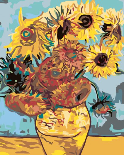 Malowanie po numerach - Słoneczniki (Van Gogh)