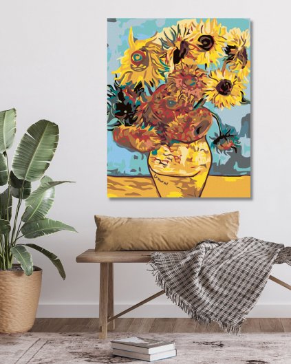 Malowanie po numerach - Słoneczniki (Van Gogh)