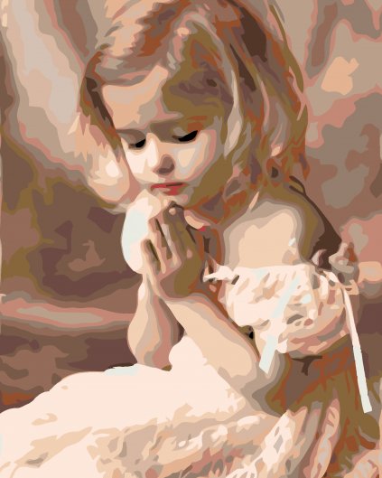 Malowanie po numerach - Modląca się dziewczynka