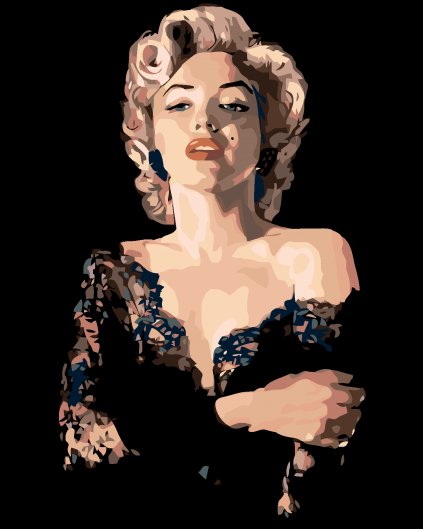Malowanie po numerach - Marilyn Monroe w czarnej sukience
