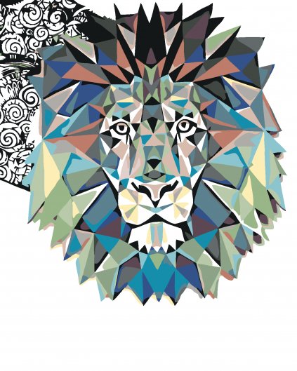 Malowanie po numerach - Mozaika lew