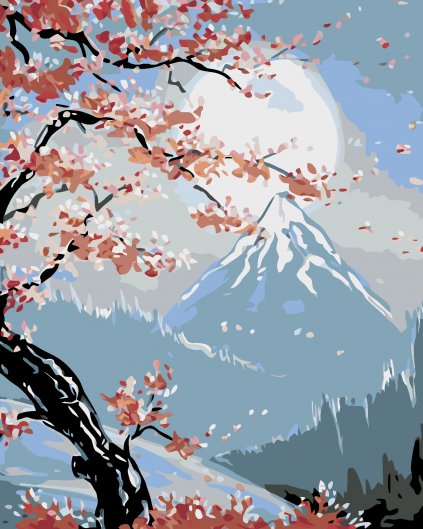 Malowanie po numerach - Wiosna w górach