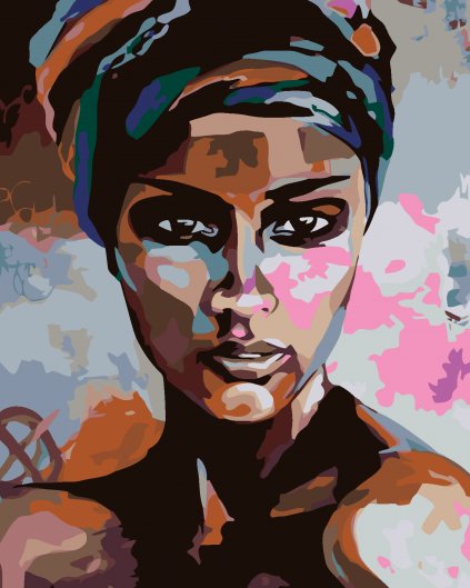 Malowanie po numerach - Afrykańska kobieta