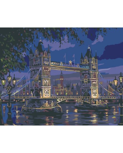 Malowanie po numerach - Tower Bridge w nocy