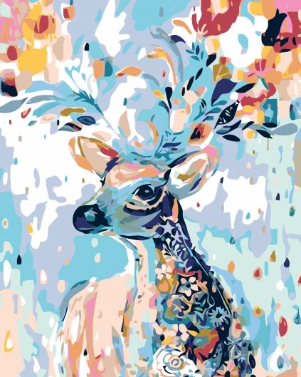 Malowanie po numerach - Malowany jeleń
