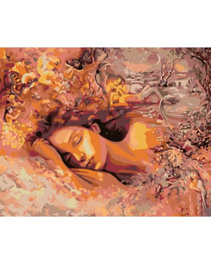 Malowanie po numerach - Śpiąca kobieta