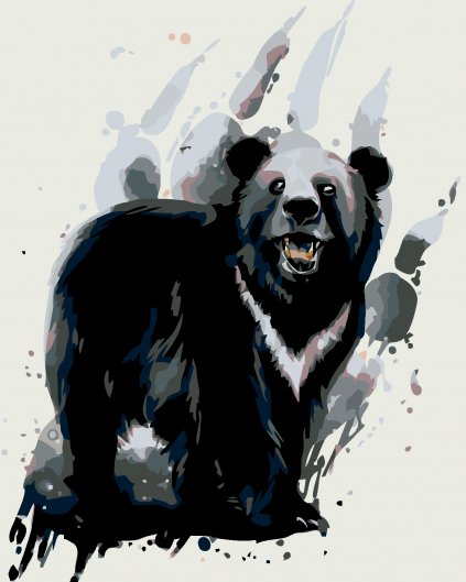 Malowanie po numerach - Niedźwiedź czarny