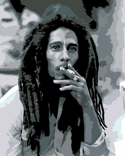 Malowanie po numerach - Bob Marley z papierosem