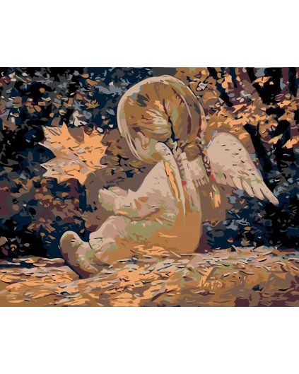 Malowanie po numerach - Jesienny aniołek – dziewczynka