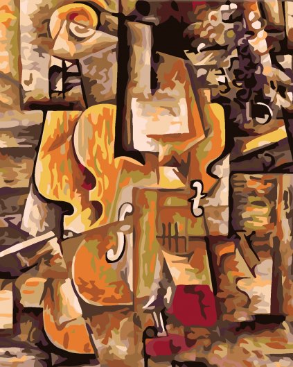 Malowanie po numerach - Skrzypce i winogrono (Picasso)