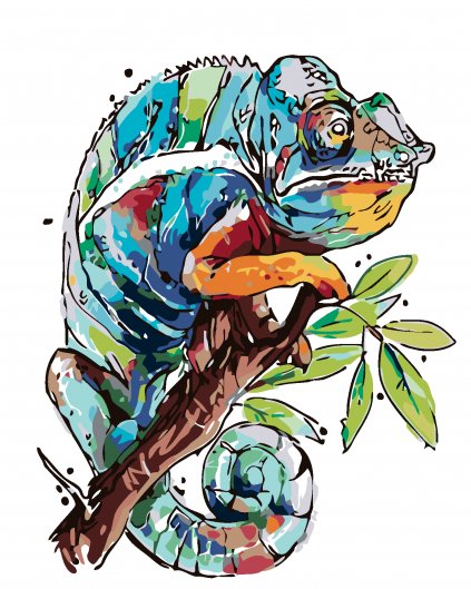 Malowanie po numerach - Kameleon