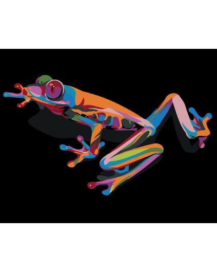 Malowanie po numerach - Kolorowa żabka