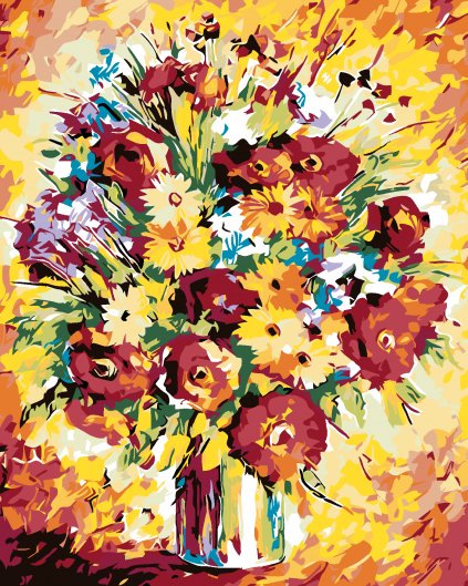 Malowanie po numerach - Wielki bukiet kwiatów polnych