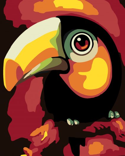 Malowanie po numerach - Kolorowy tukan