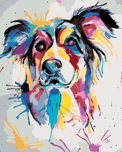 Malowanie po numerach - Malowany pies
