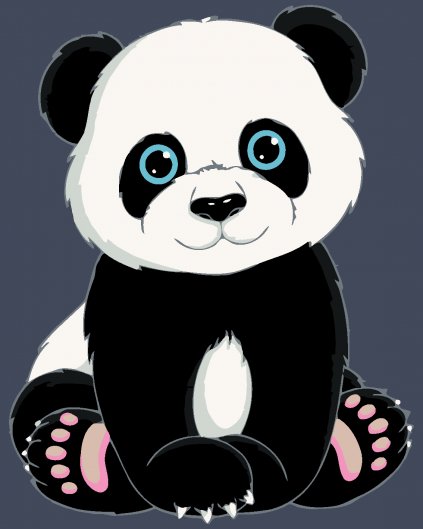 Malowanie po numerach - Urocza panda