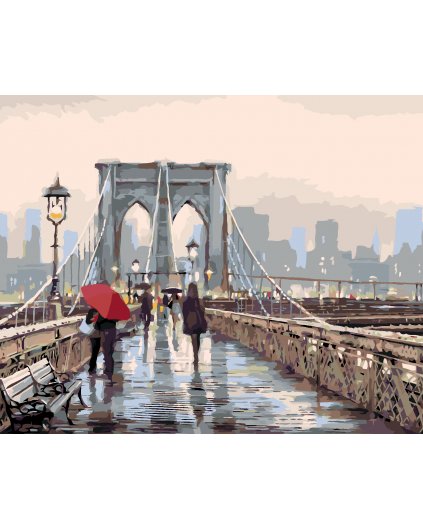 Malowanie po numerach - SPACER PO BROOKLYN BRIDGE (RICHARD MACNEIL)