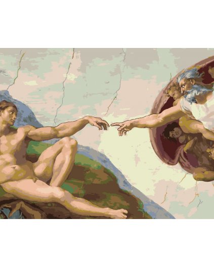 Malowanie po numerach - STWORZENIE ADAMA (MICHELANGELO)