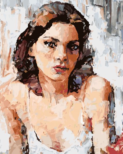 Malowanie po numerach - PORTRET MALOWANEJ KOBIETY