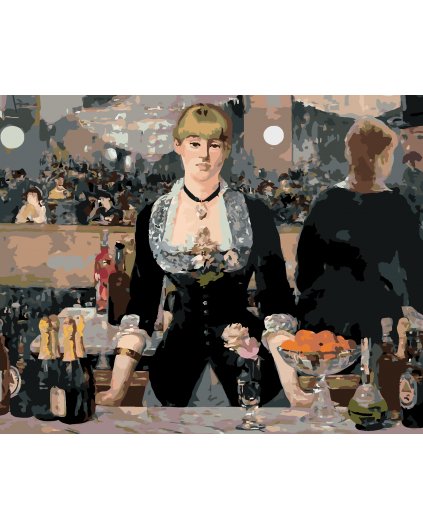 Malowanie po numerach - BAR W FOLIES BERGÈRE (ÉDOUARD MANET)