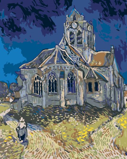 Malowanie po numerach - KOŚCIÓŁ W AUVERS (VINCENT VAN GOGH)