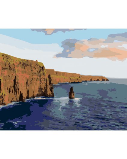 Malowanie po numerach - WZDŁUŻ KLIFÓW MOHERU W IRLANDII (TED DAVIS)