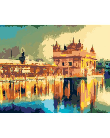 Malowanie po numerach - ZŁOTA ŚWIĄTYNIA W AMRITSAR W INDIACH
