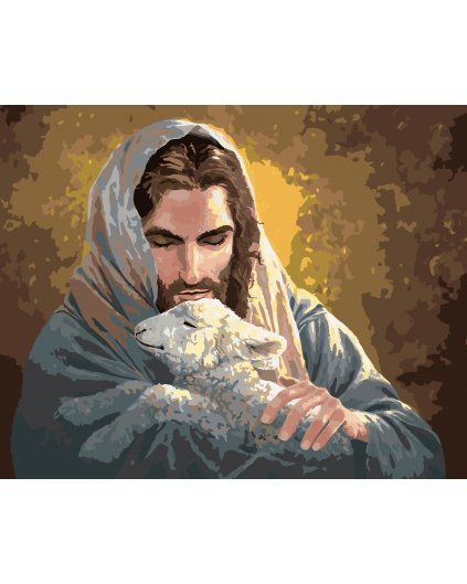 Malowanie po numerach - JEZUS I OWIECZKA (ABRAHAM HUNTER)