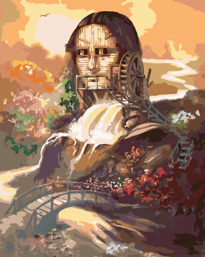 Malowanie po numerach - MONA LISA I MŁYN WODNY (D. RUSTY RUST)