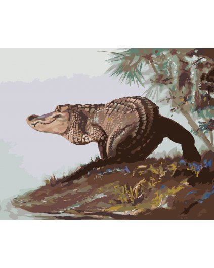 Malowanie po numerach - ALIGATOR NA BRZEGU (D. RUSTY RUST)