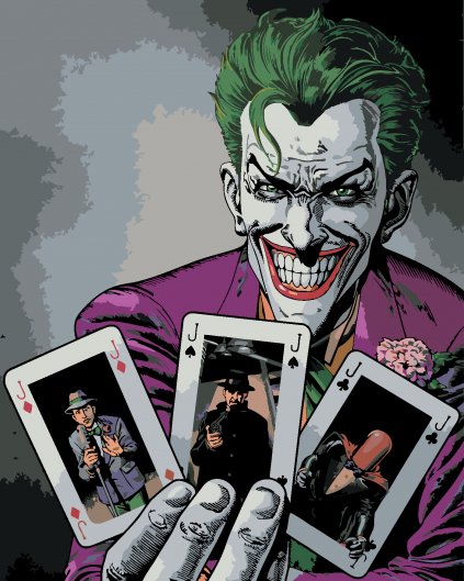 Malowanie po numerach - JOKER I KARTY (BATMAN)