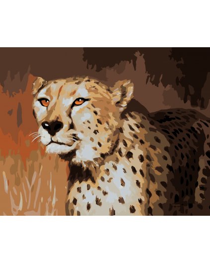 Malowanie po numerach - PORTRET GEPARDA (D. RUSTY RUST)