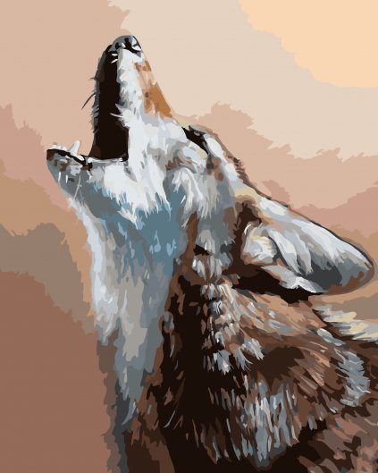 Malowanie po numerach - PORTRET WYJĄCEGO KOJOTA (D. RUSTY RUST)