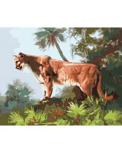 Malowanie po numerach - PUMA W DŻUNGLI (D. RUSTY RUST)