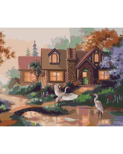 Malowanie po numerach - CZAPLA W STRUMIENIU (D. RUSTY RUST)