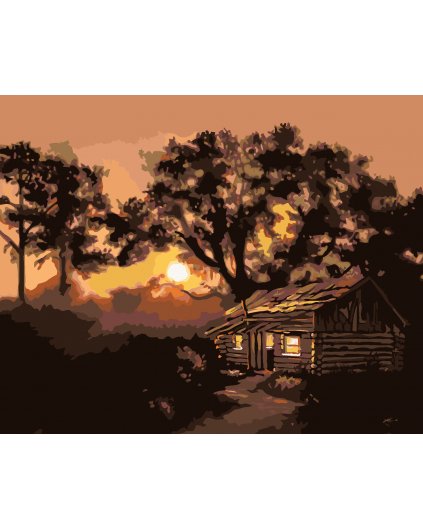 Malowanie po numerach - DOMEK O ZMIERZCHU (D. RUSTY RUST)