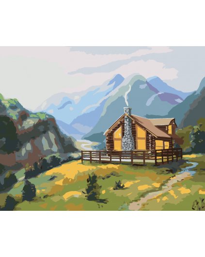 Malowanie po numerach - DOMEK Z BALI NA WIOSNĘ (D. RDZAWA RDZA)