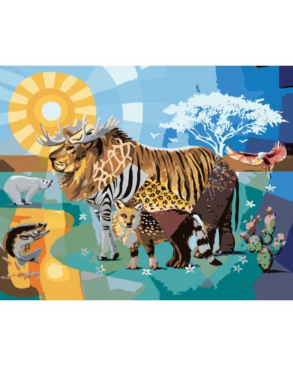 Malowanie po numerach - ZWIERZĘTA ILUZJA (D. RUSTY RUST)