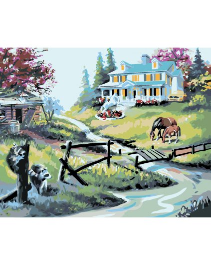 Malowanie po numerach - DWA BRZEGI RZEKI (D. RUSTY RUST)