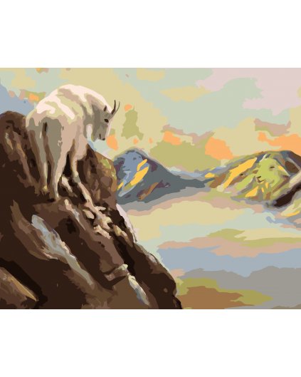 Malowanie po numerach - KOZA I GÓRY (D. RUSTY RUST)