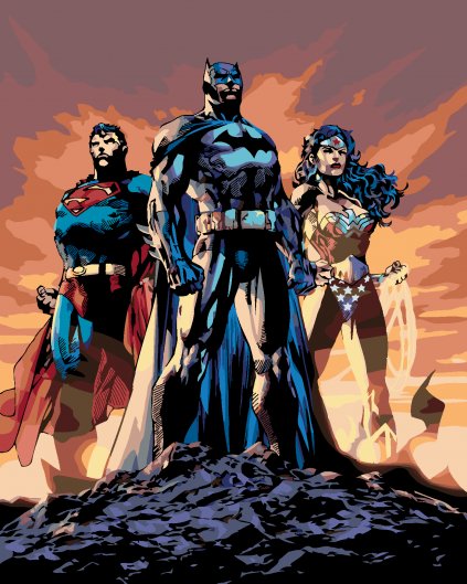 Malowanie po numerach - WONDER WOMAN, BATMAN I SUPERMAN