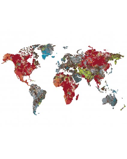 Malowanie po numerach - MAPA ŚWIATA