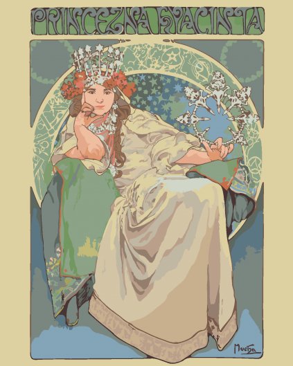 Malowanie po numerach - KSIĘŻNICZKA HIACYNTA (ALFONS MUCHA)