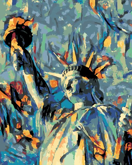 Malowanie po numerach - NOWY JORK - ABSTRAKCYJNA STATUA WOLNOŚCI