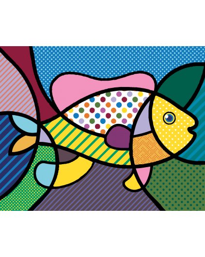 Malowanie po numerach - RYBA W STYLU POP-ART