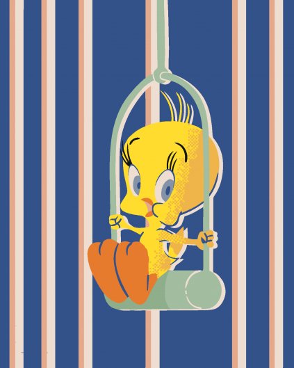 Malowanie po numerach - TWEETY NA GRZĘDZIE (LOONEY TUNES)